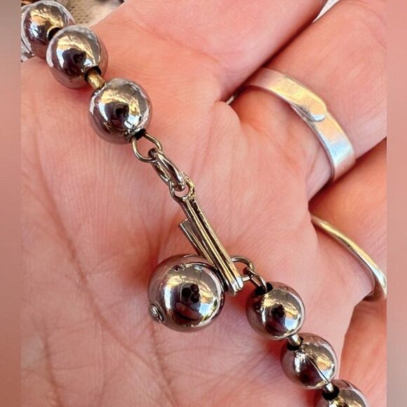 Vintage Chrome Ball Choker Necklace - Picture 8 of 9